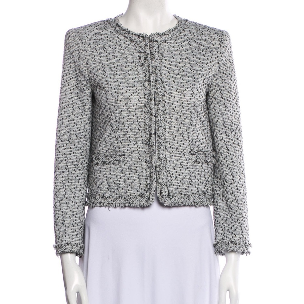 Alice + Olivia Women's Gray Tweed Jacket